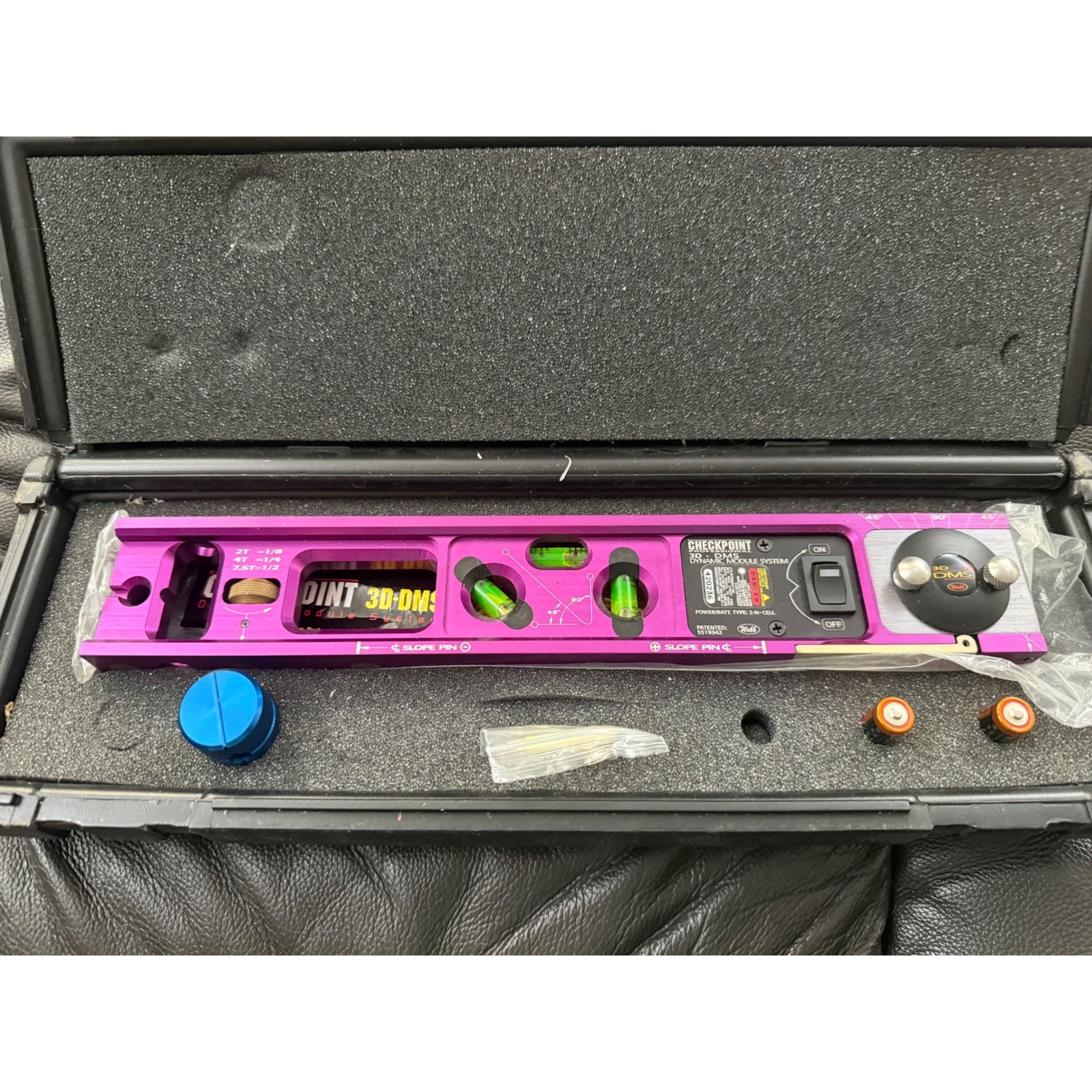 Checkpoint 3D-DMS Dynamic Module System Laser Level Purple Anodized Aluminum USA