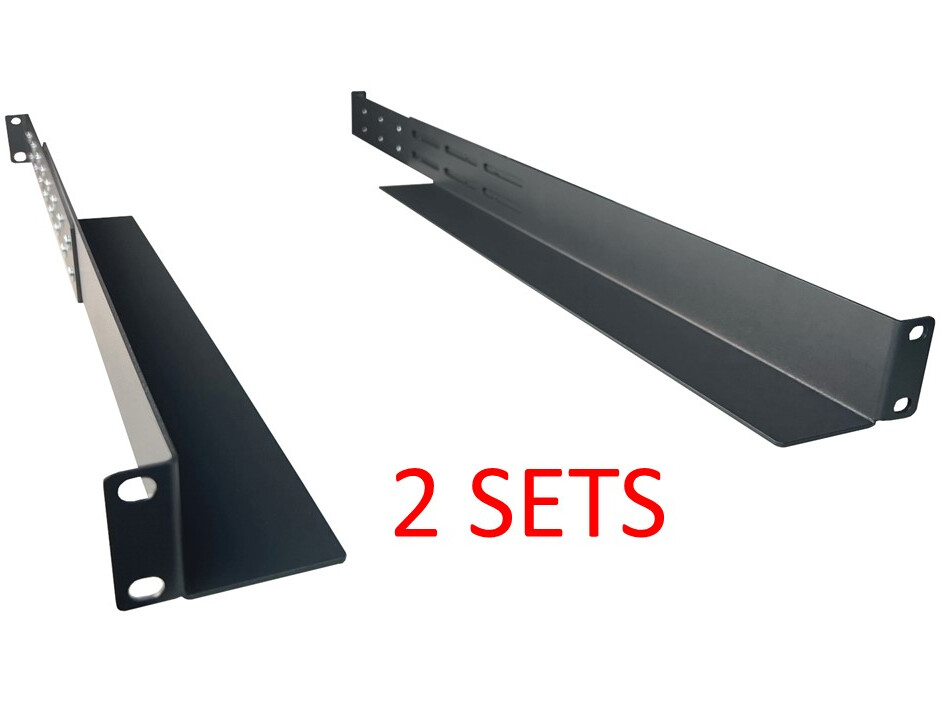 2 Sets, Brand New 1U Rack Mount 4-Post Server Shelf Adjustable Rails