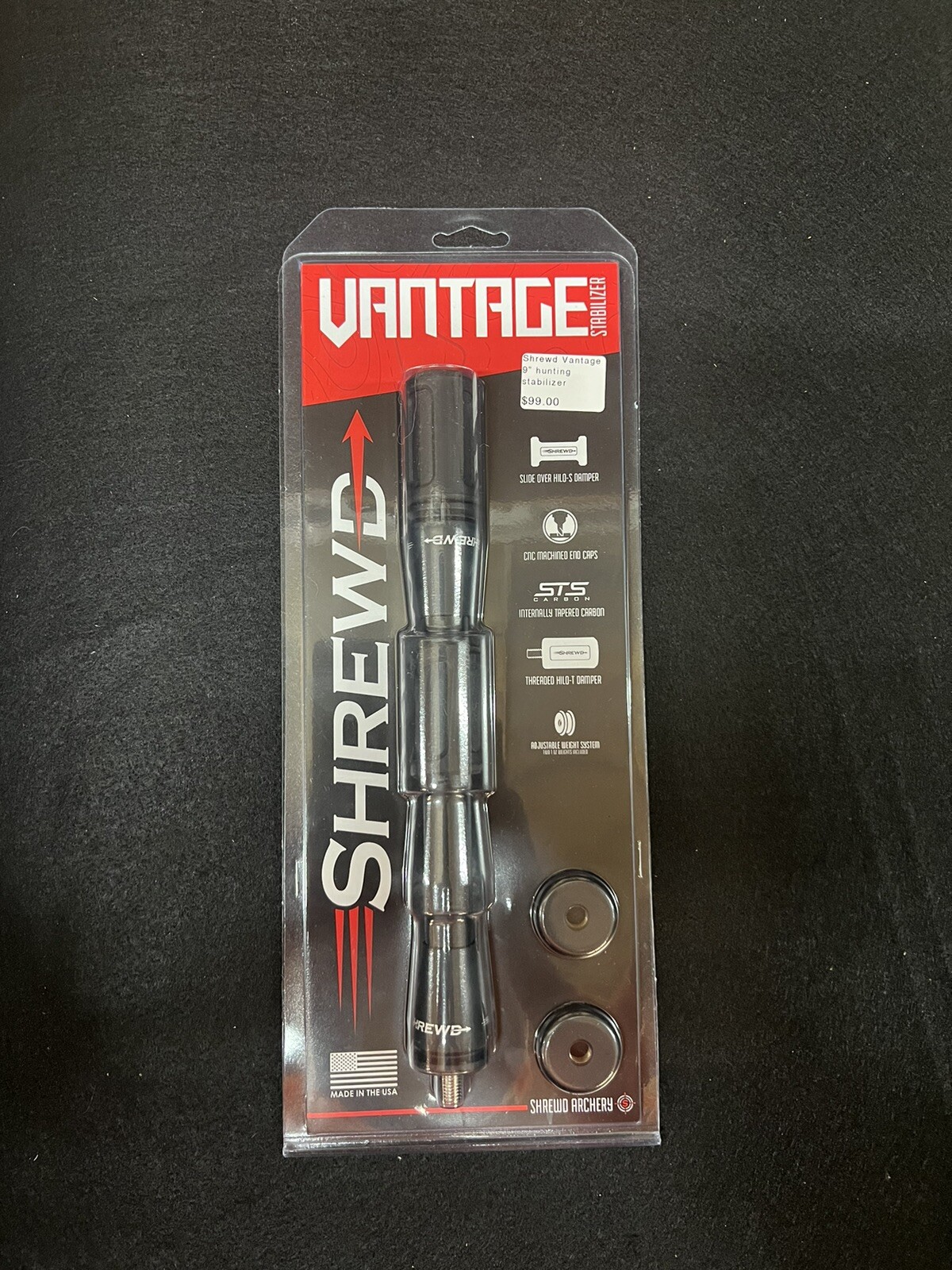 Shrewd SMSHVANTAGE9BK Vantage Hunting Stabilizer 9”