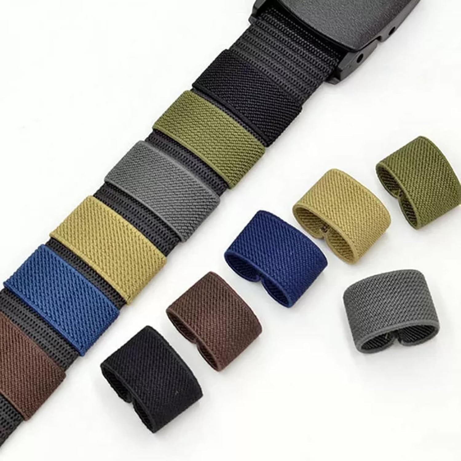 Nylon Sling Keepers Backpack Strap Holder Elastic Webbing Belt Organizer