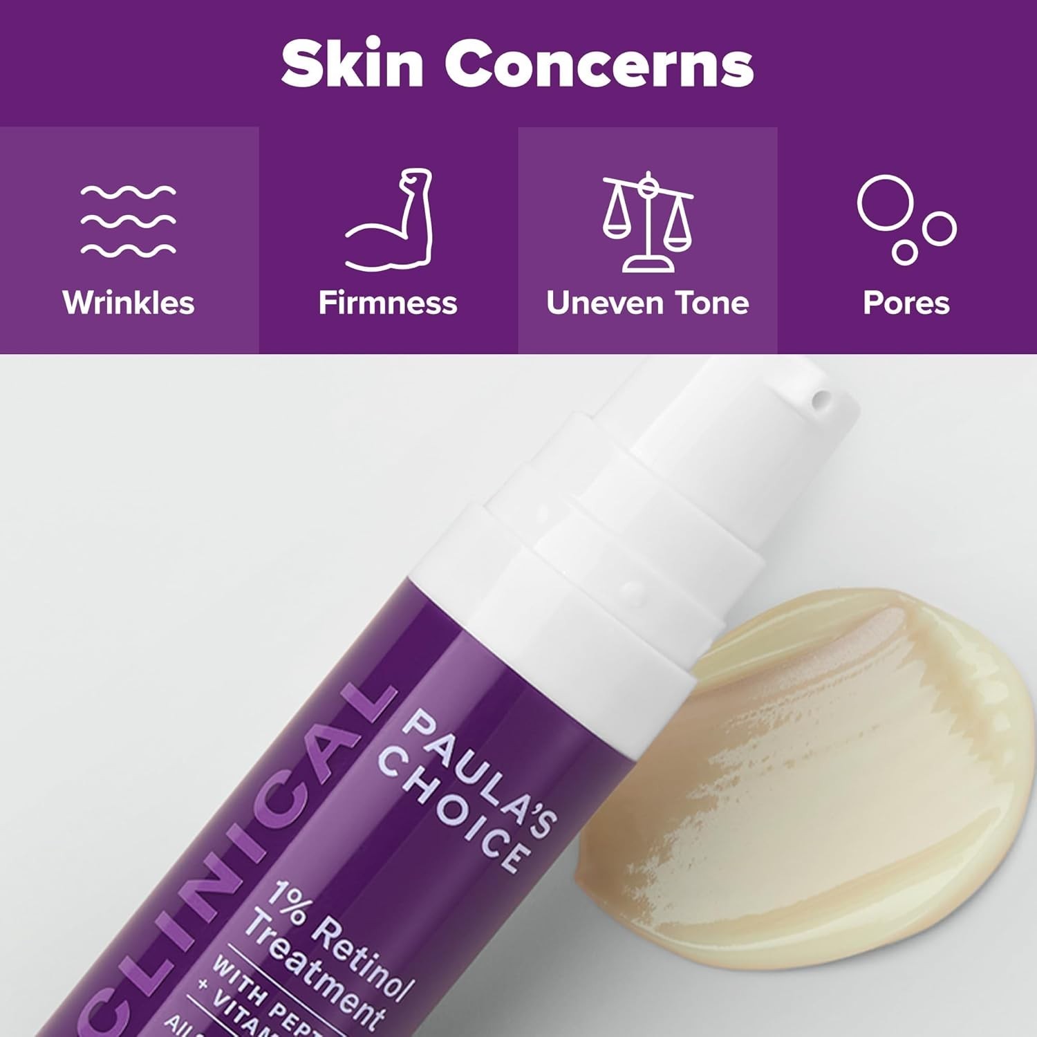 Paula's Choice CLINICAL 1% Retinol Face Treatment with Peptides, Vitamin C & Lic