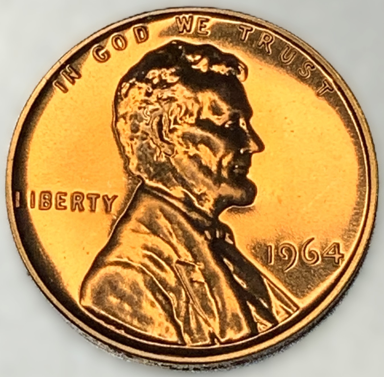 1964 Proof Lincoln Cent GEM RED Brilliant Proof 1c Coin – Nice Mirror Surfaces