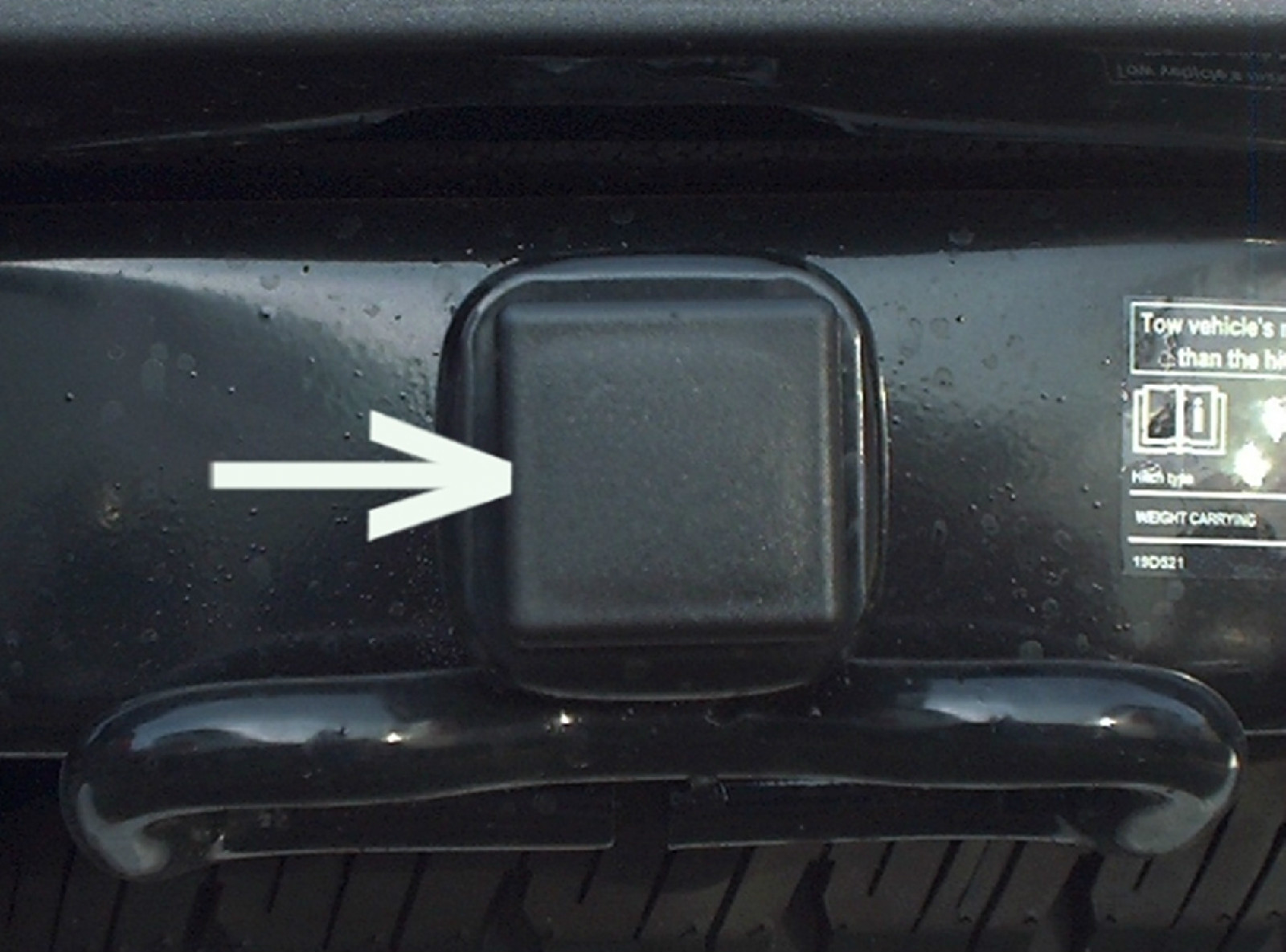 Car Wash Proof Guaranteed 1 1/4 Inch Black Trailer Hitch Receiver Cover Cap Plug