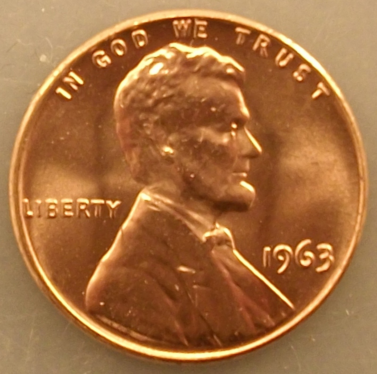 1963 P Philadelphia Lincoln Memorial Penny Brilliant Red Uncirculated (BU)