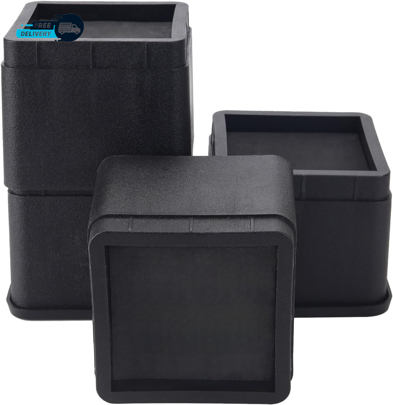 Adjustable Bed Risers 3 or 6 Inch Heavy Duty Furniture Lifter Set of 4