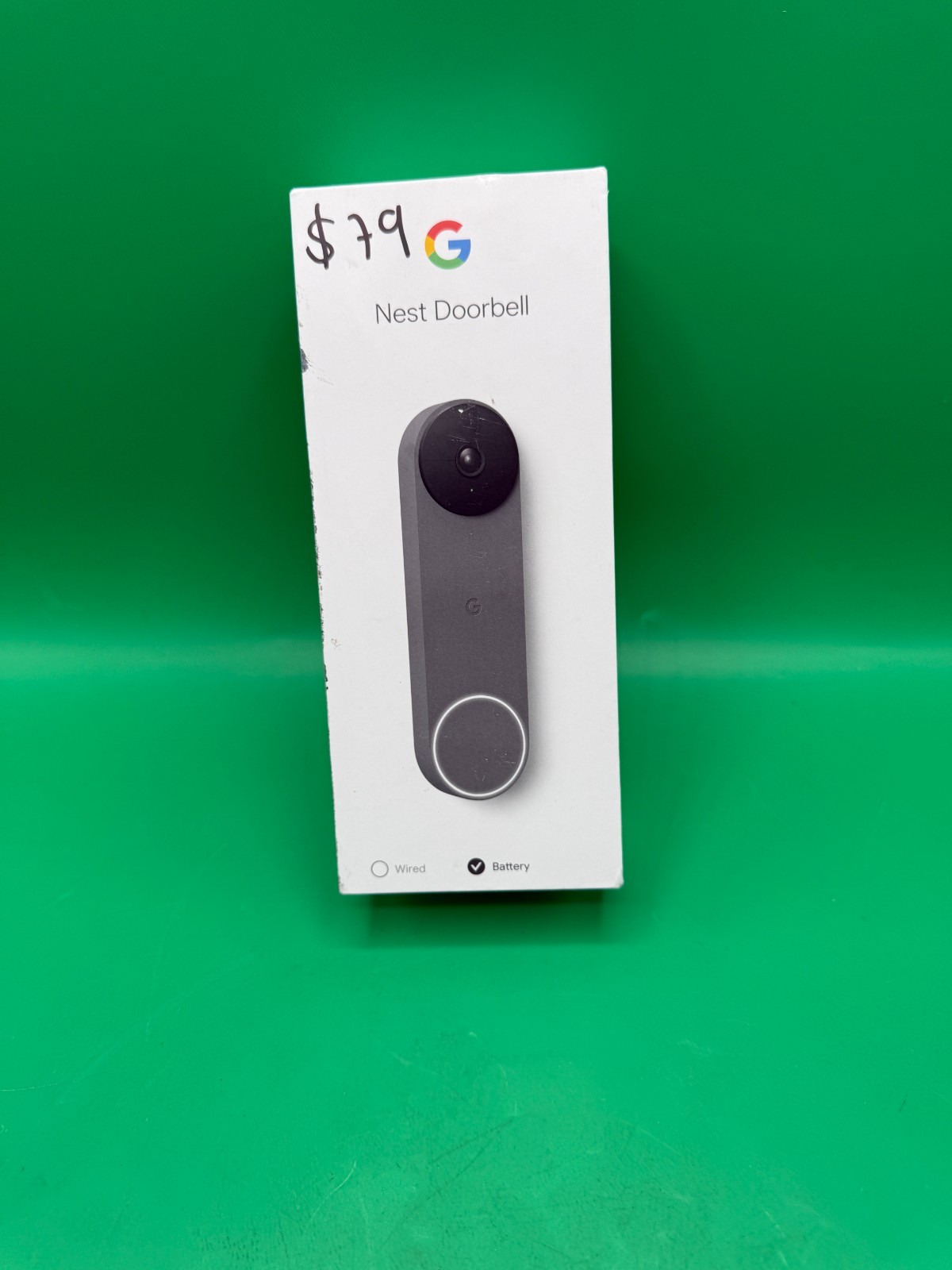 Google Nest GA02076-US Video Doorbell - Ash WIRED