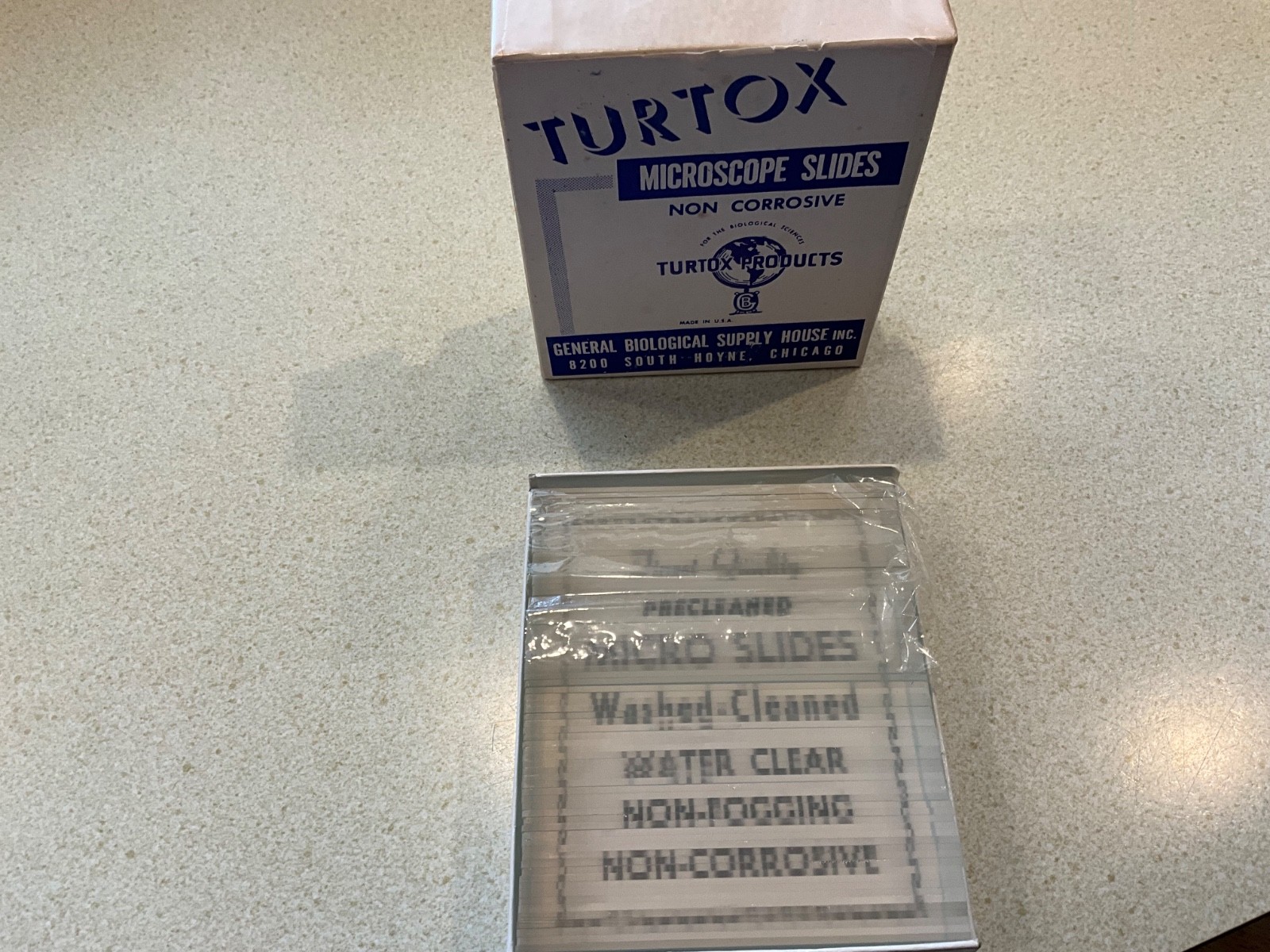Vintage Turtox Microscope Slides and Thomas Micro Cover Glasses