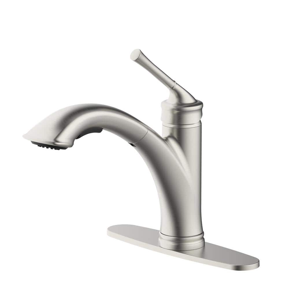 Glacier Bay Hemming Single-Handle Pull-Out Kitchen Faucet Stainless Steel