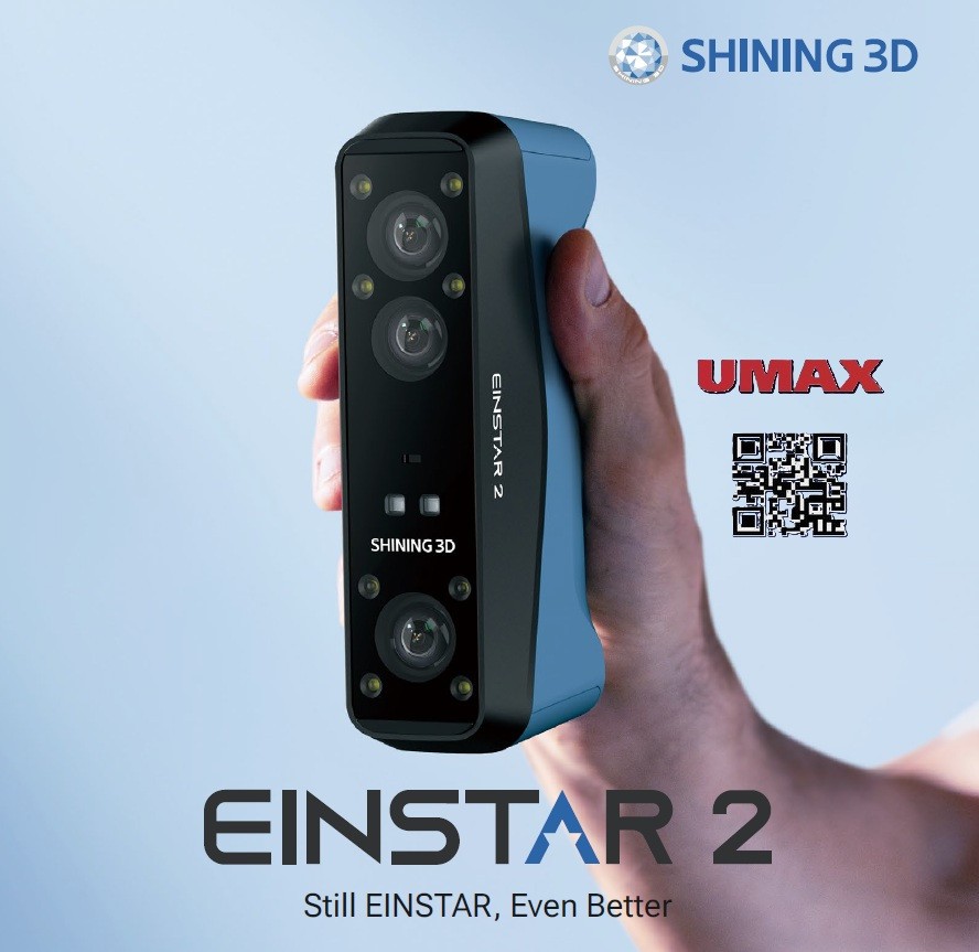 EINSTAR 2 Professional 3D Scanner, Hybrid Blue Laser & IR, 90FPS