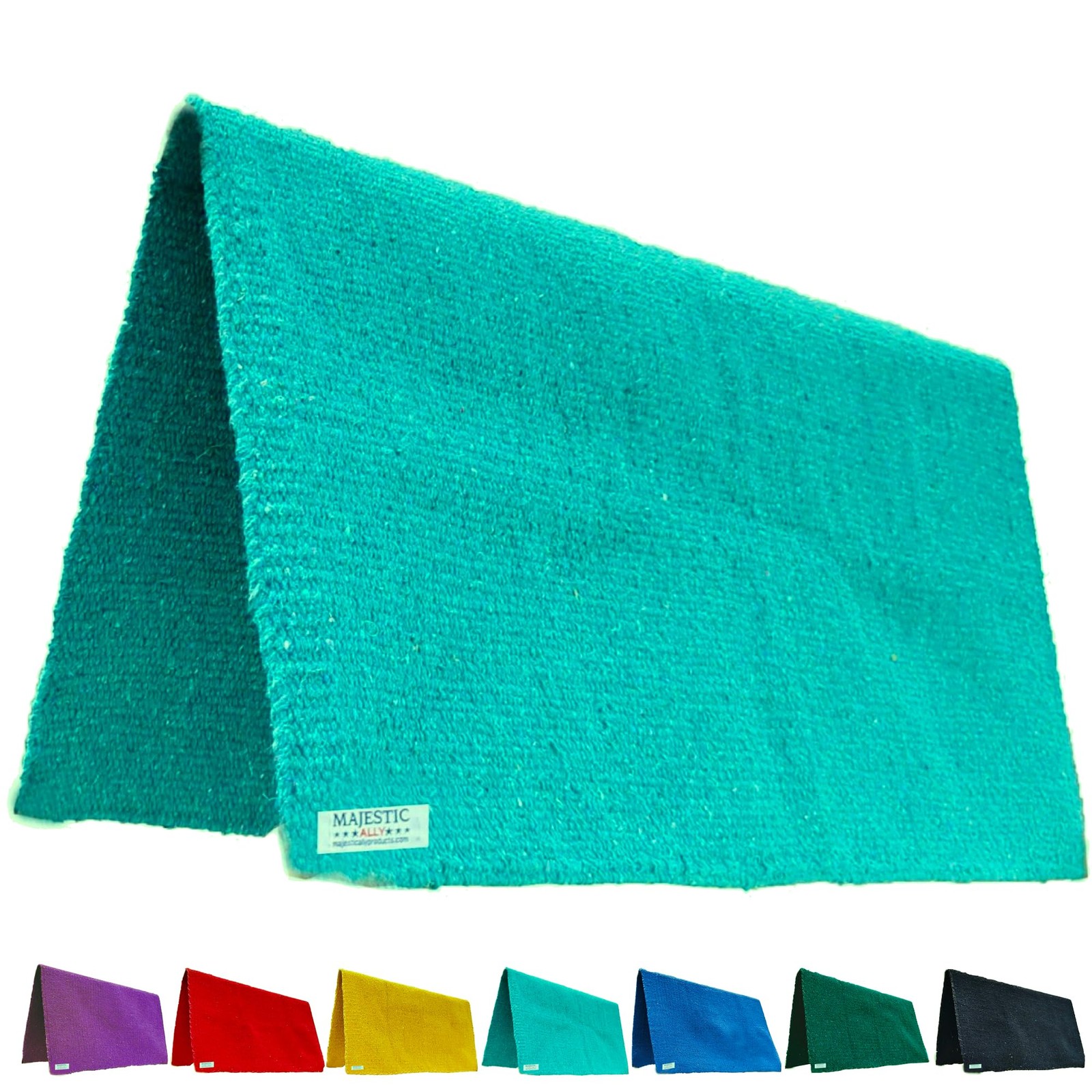 Solid Color 34"x 36" Traditional Acrylic Saddle Blanket with Hemline Edges-3....