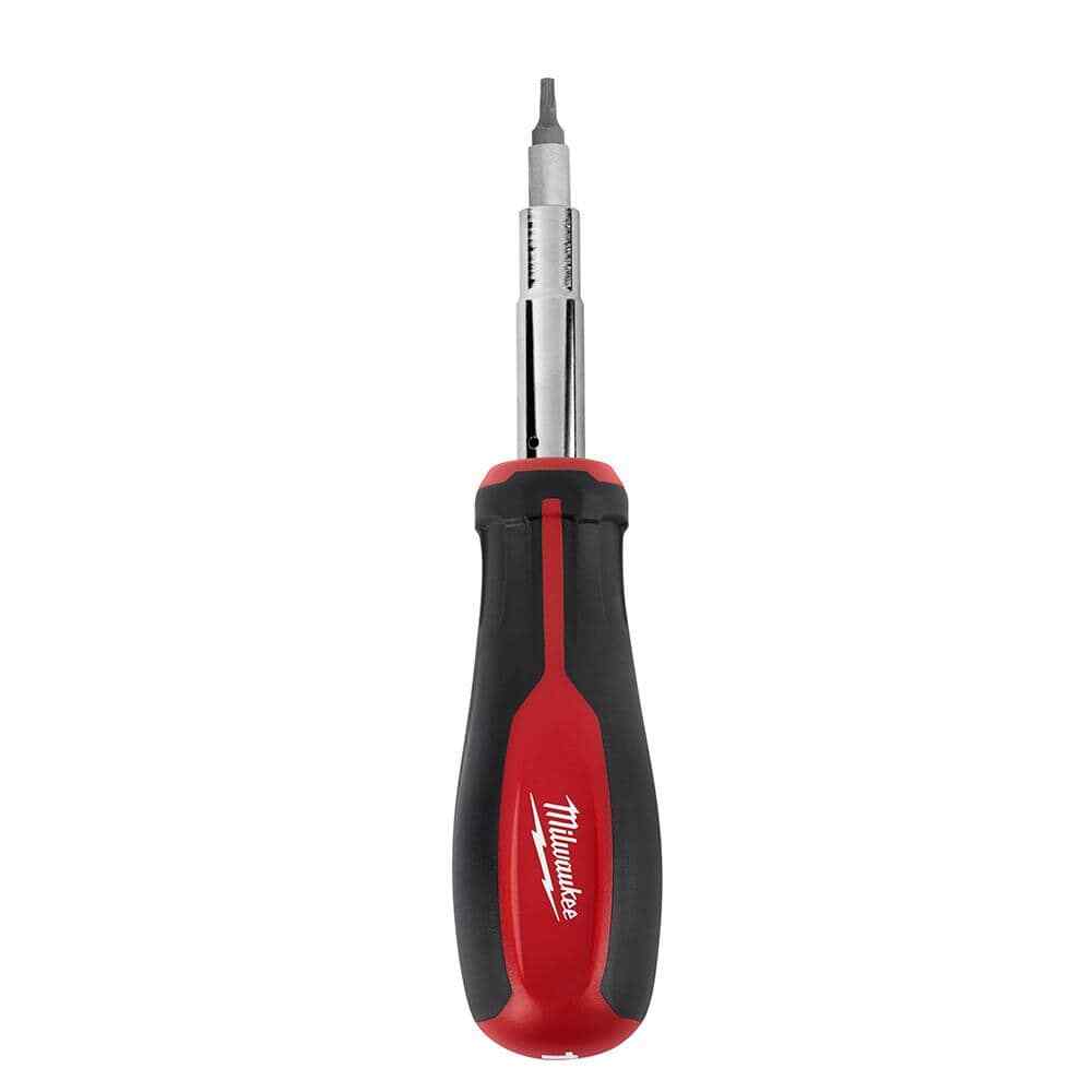 11-In-1 Multi-Tip Combination Screwdriver with Square Drive Bits