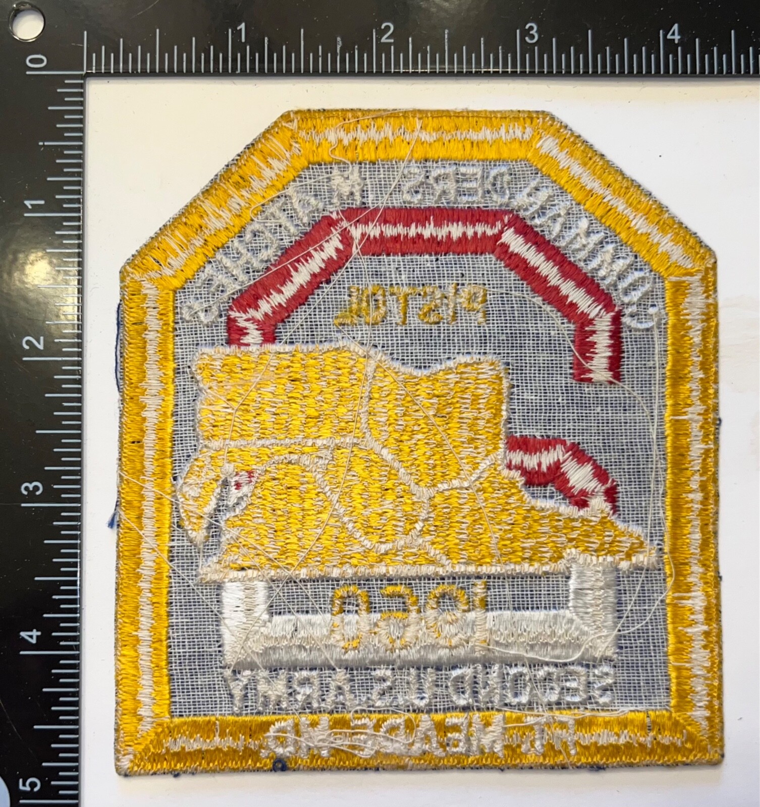 Cold War 2nd US Army Pistol Commanders Matches 1960 Ft Meade LARGE JACKET Patch