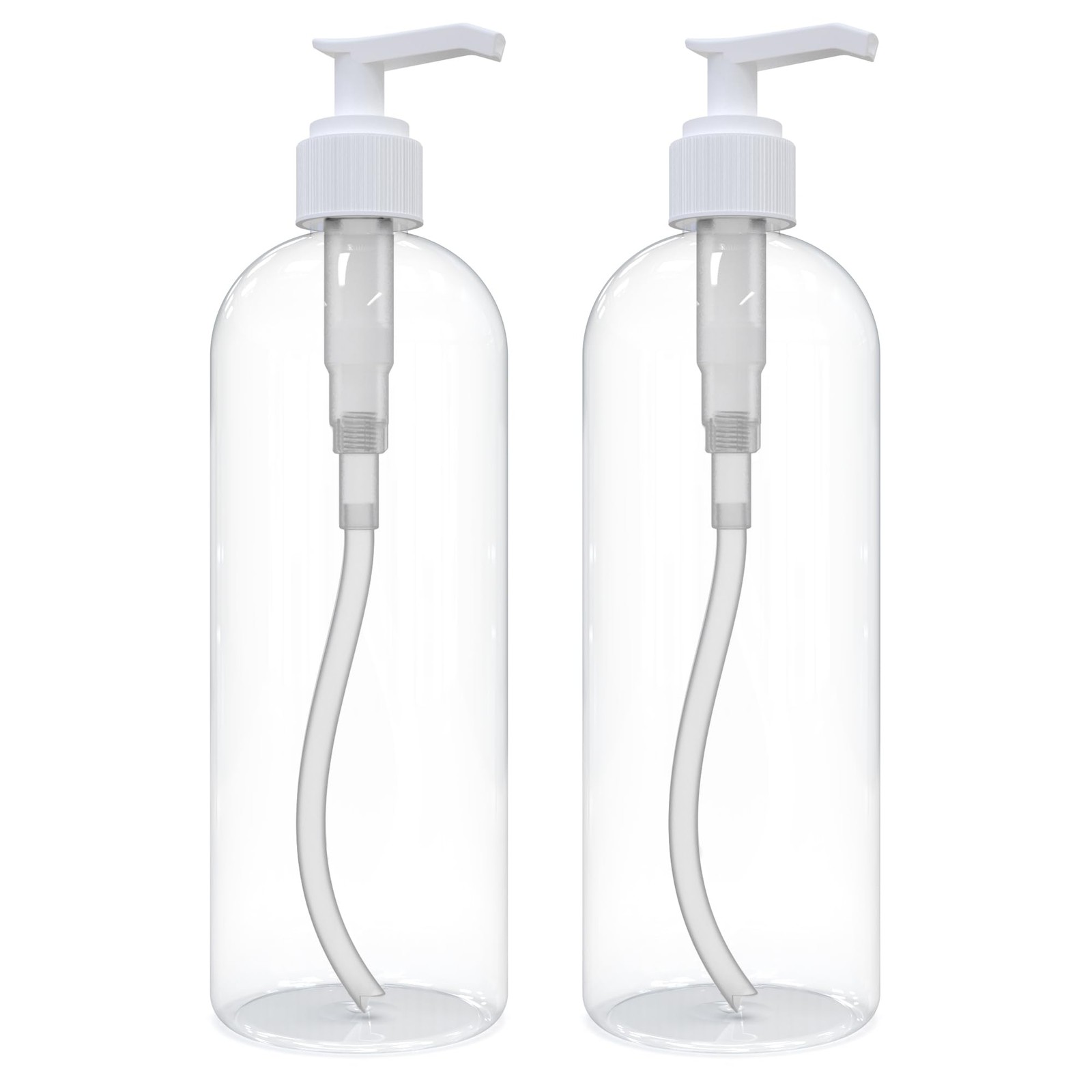 Empty Lotion Pump Bottles, 16 OZ BPA-Free Refillable Plastic Containers, PETE...