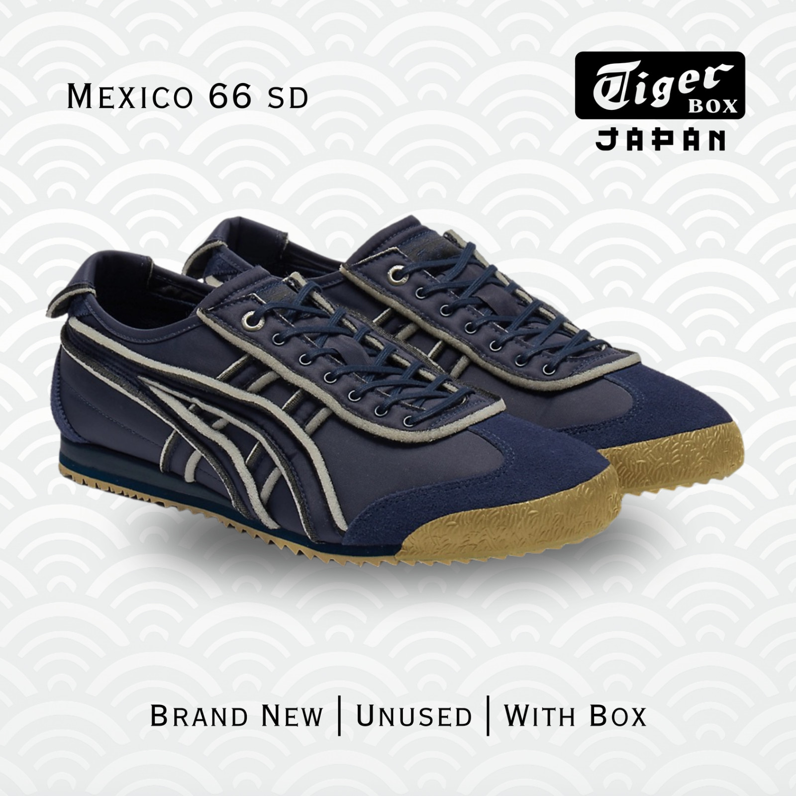 AUTHENTIC ONITSUKA TIGER MEXICO 66 SD PEACOAT/PEACOAT + FREE GIFT KIT!