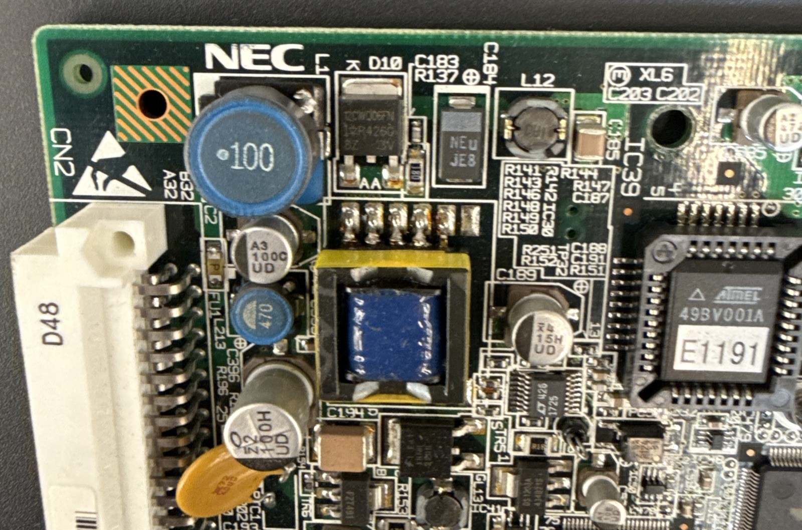 NEC M-791359 Electra Elite 192 System Control Board Module - Pulled Working