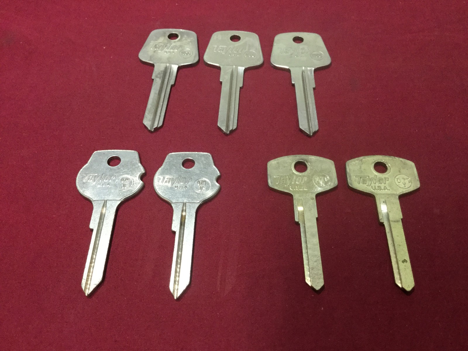 Opel, Datsun & Triumph by Taylor Auto Key Blanks, Set of 7 - Locksmith