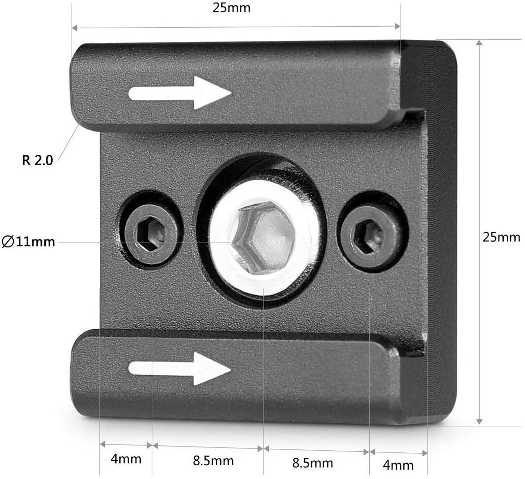 SmallRig Cold Shoe Mount Hot Shoe Adapter for Camera /LED Light/Microphone-1241