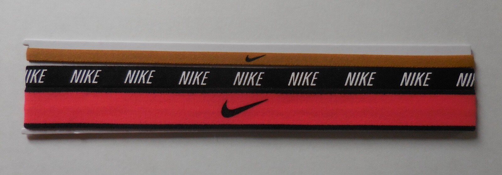 Nike Mixed Width Headbands 3PK Adult Unisex Wheat/Black/Ember Glow