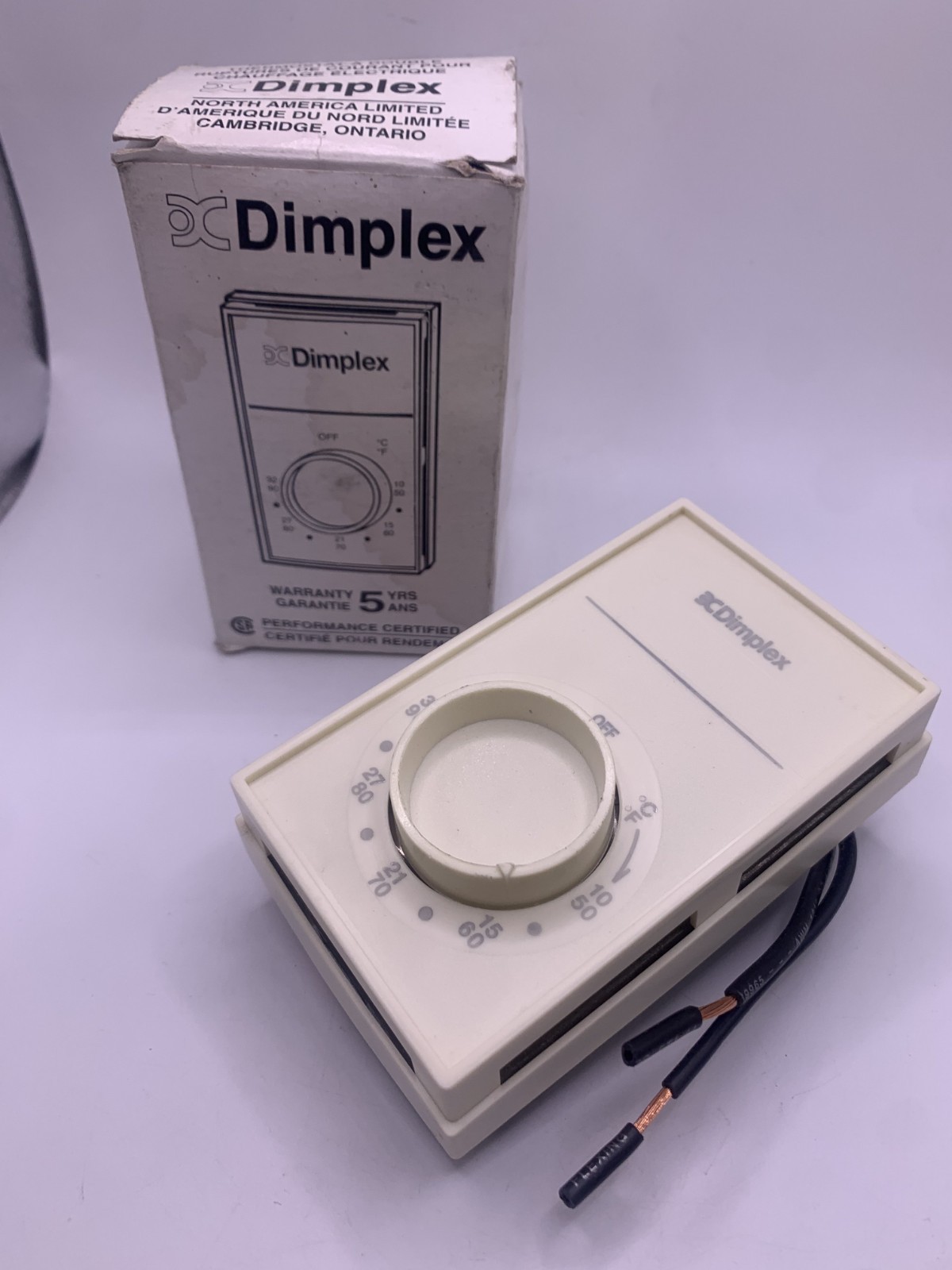 Dimplex TD 902 Line Voltage Wall Thermostat Kit, Double Pole, 120/208/240VAC