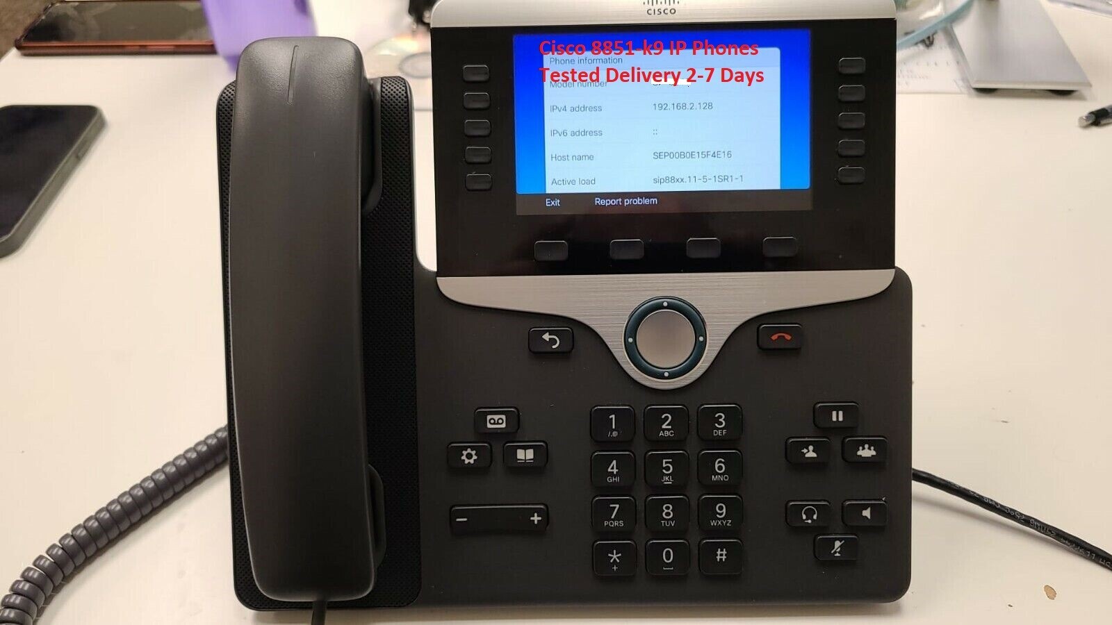 Cisco CP-8851-K9  8851 VoIP IP Business Phone Delivery within 2-7 days Free Ship
