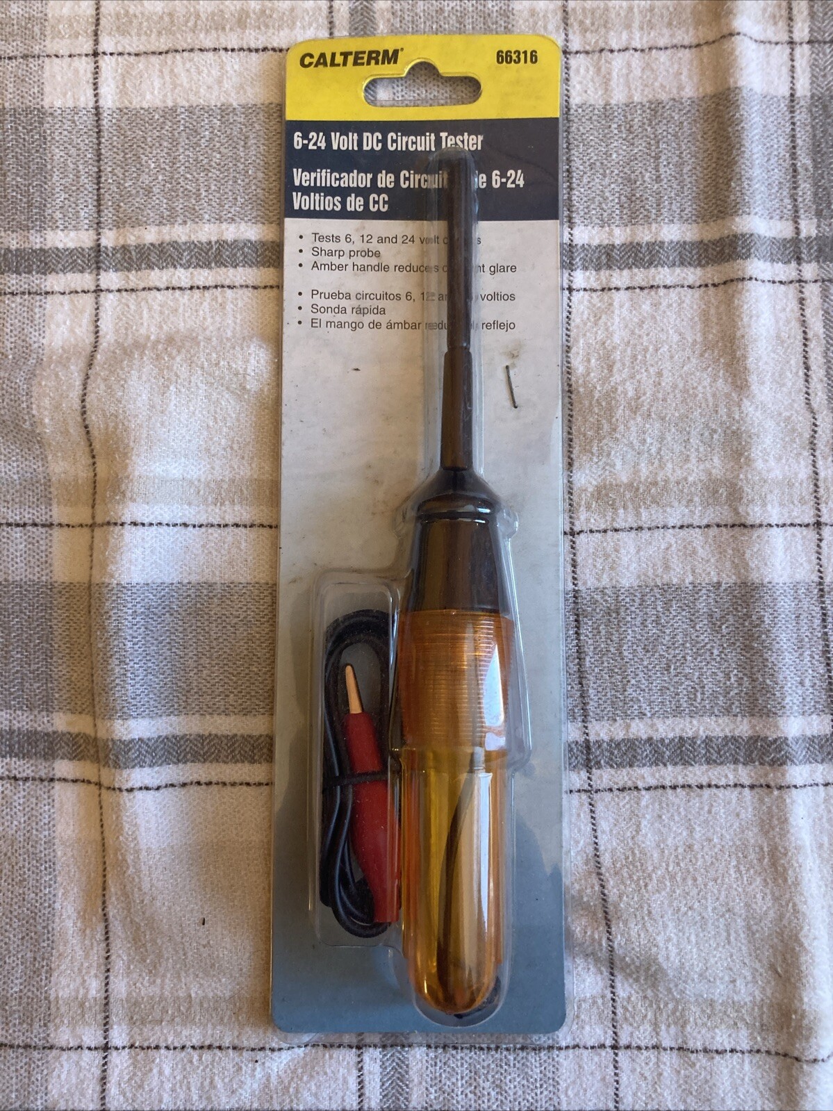 CALTERM 66316 6-24 Volt DC Circuit Tester With Probe Brand New