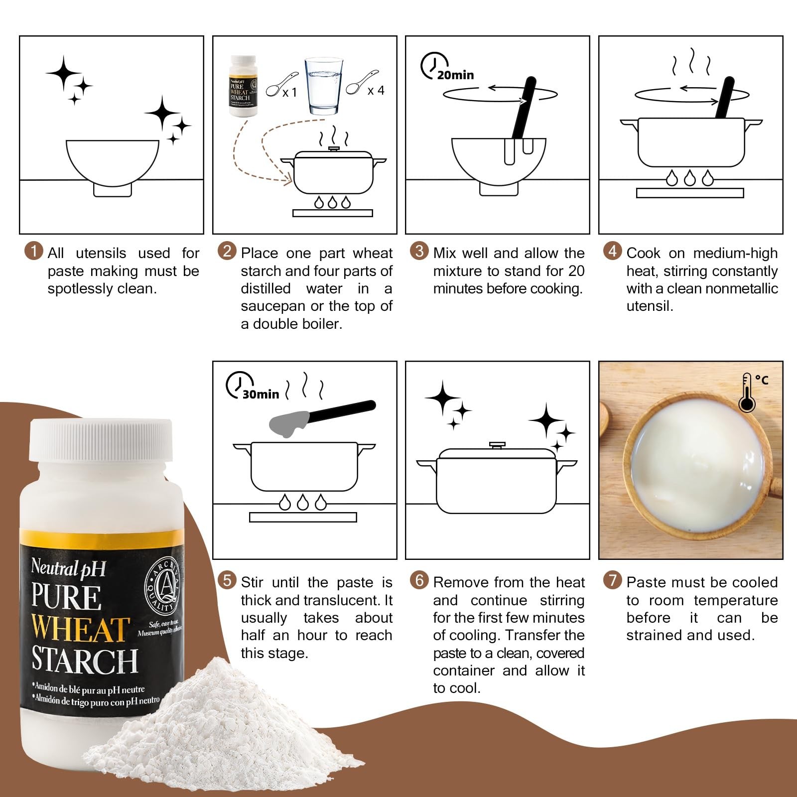 Pure Wheat Starch Adhesive 2 oz Clear Custom LIN-L615-1002