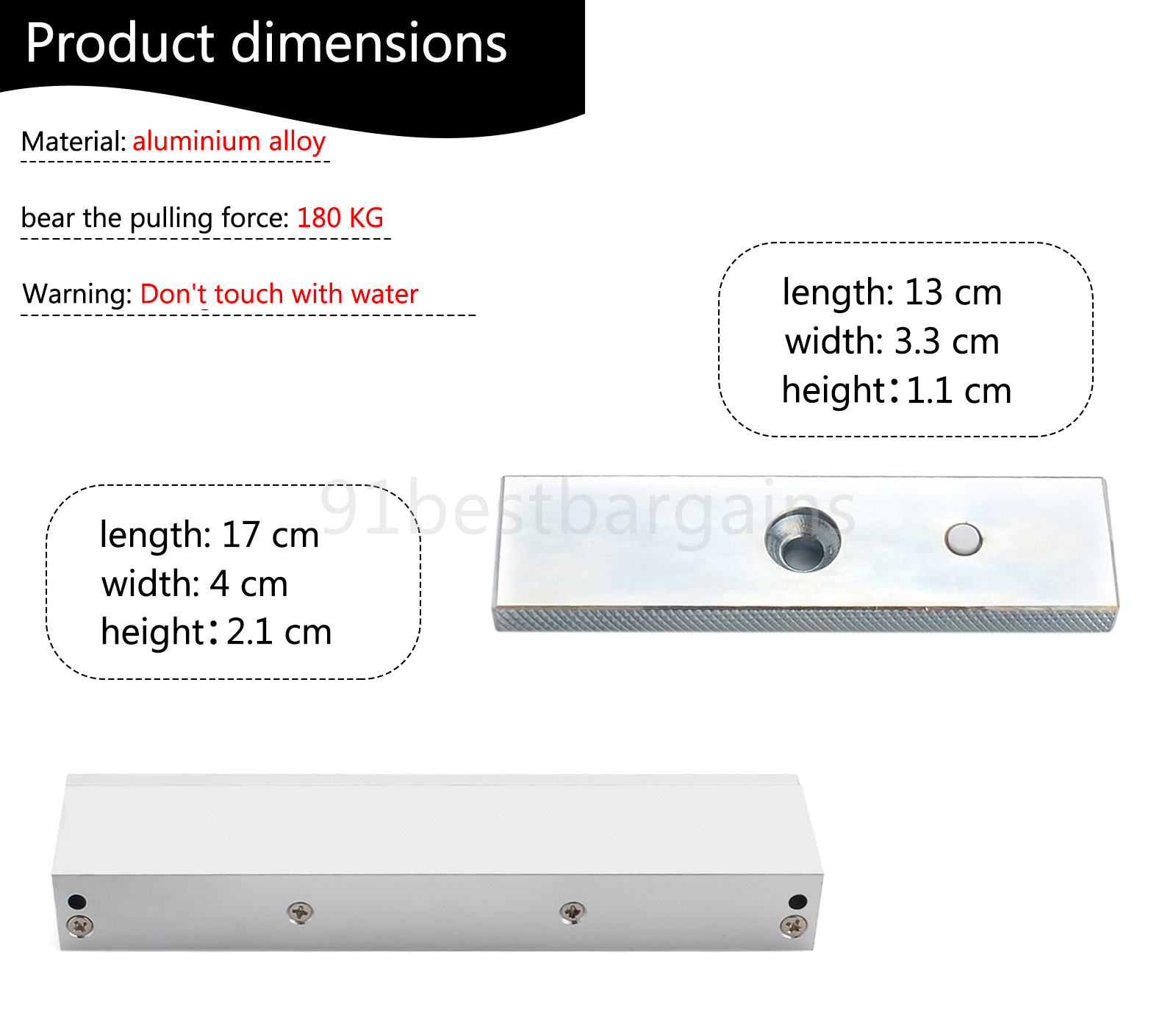 Magnetic Lock Access Control Door 180kg/396lbs Electromagnetic Lock Durable