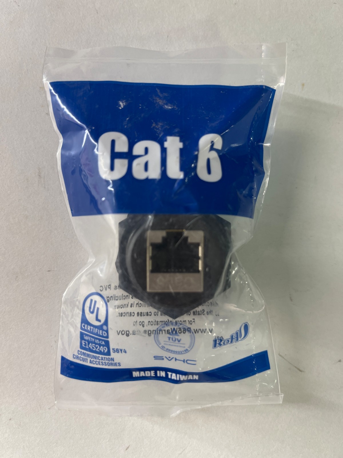 (Lot of 3) New Cat 6 STP Industrial Bulkhead Coupler With Dust Cap UL Certified