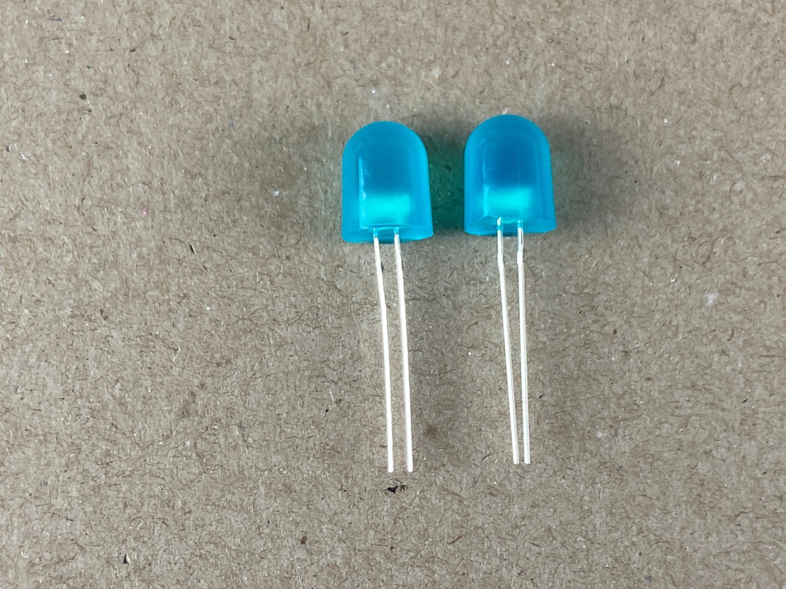 2 New FROSTED 10mm BLUE 8v 12v Grain-of-Wheat LED Light 10v Lamp Bulb Bare Wire