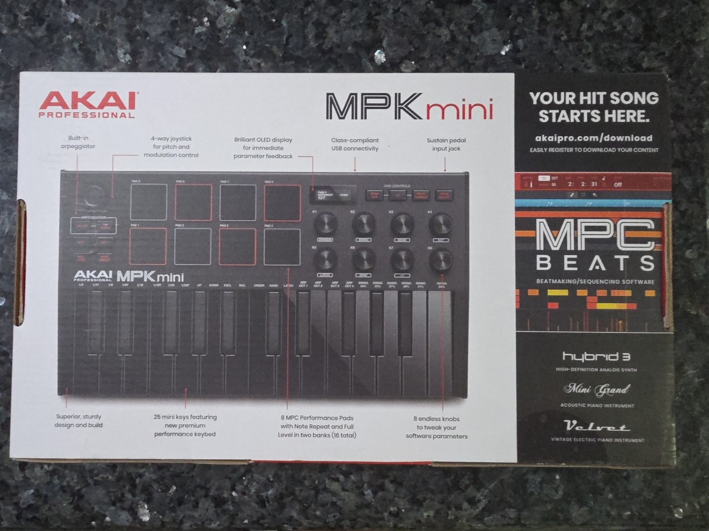 Akai MPK Mini MK3 25 Keys Keyboard Controller - Black