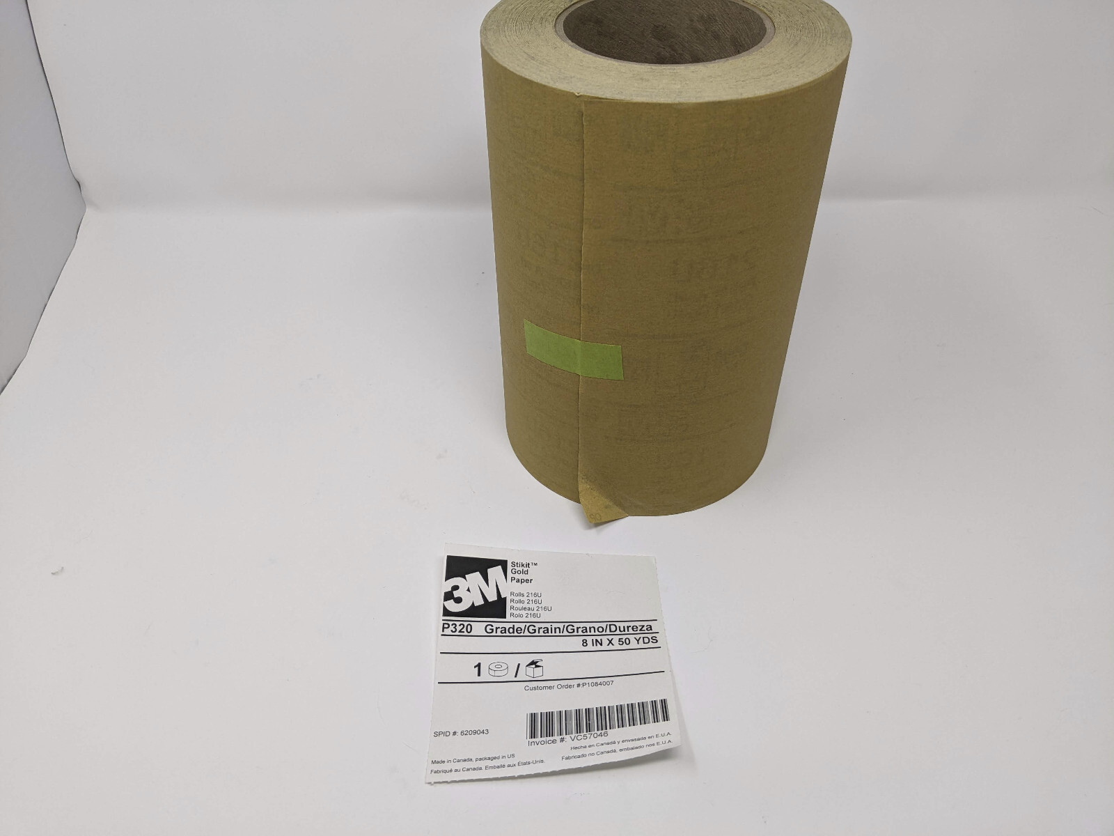 3M Stikit Gold P320 Sheet Roll 216U 8 inches wide by 50 yards