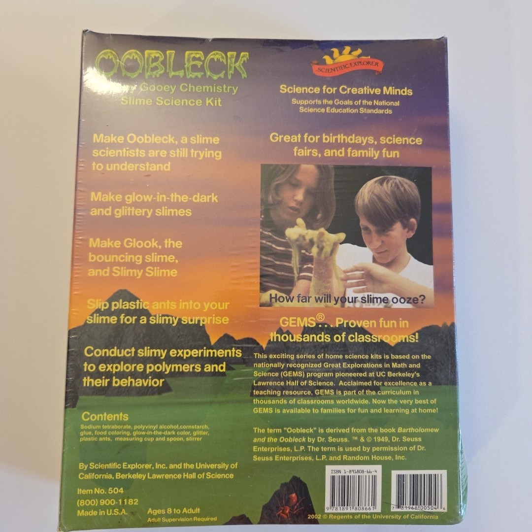 OOBLECK SCIENTIFIC EXPLORER Ooey Gooey Chemistry Slime Science Kit ~ New Sealed