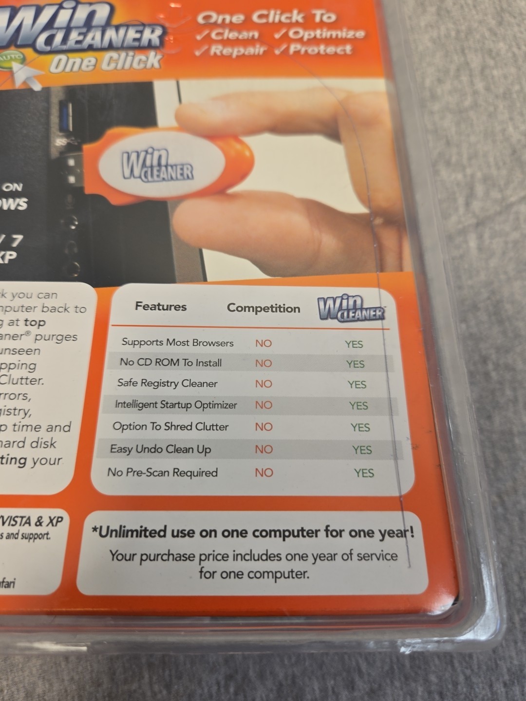 Win Cleaner, USB-One Click, Fast & Easy Computer Clean,Optimize, Repair (K136)