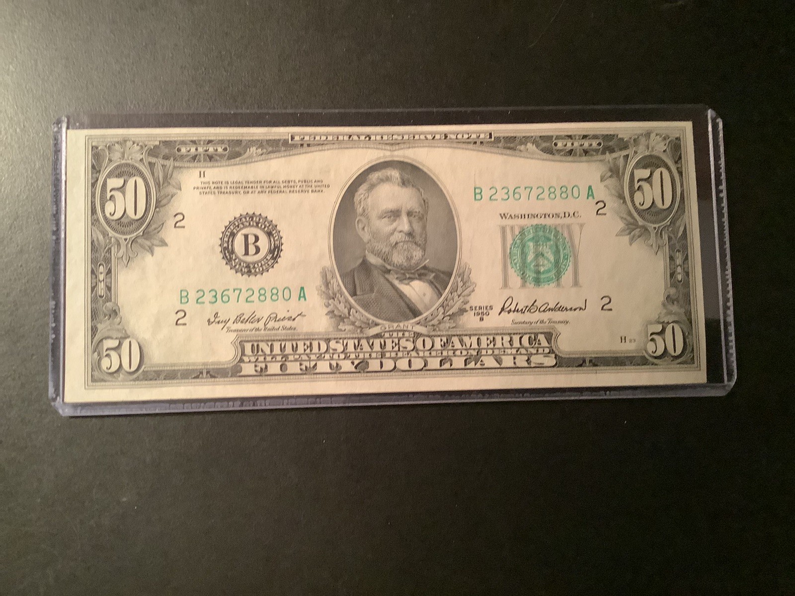 1950 Vintage Currency . ( $50,$20,$10, and $5.)