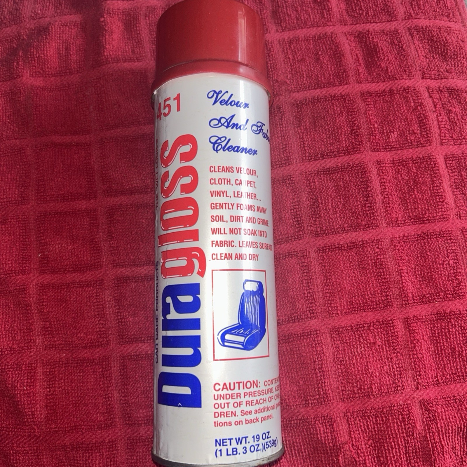 Dura Gloss 451 Velour and Fabric Cleaner 19oz Aerosol Spray