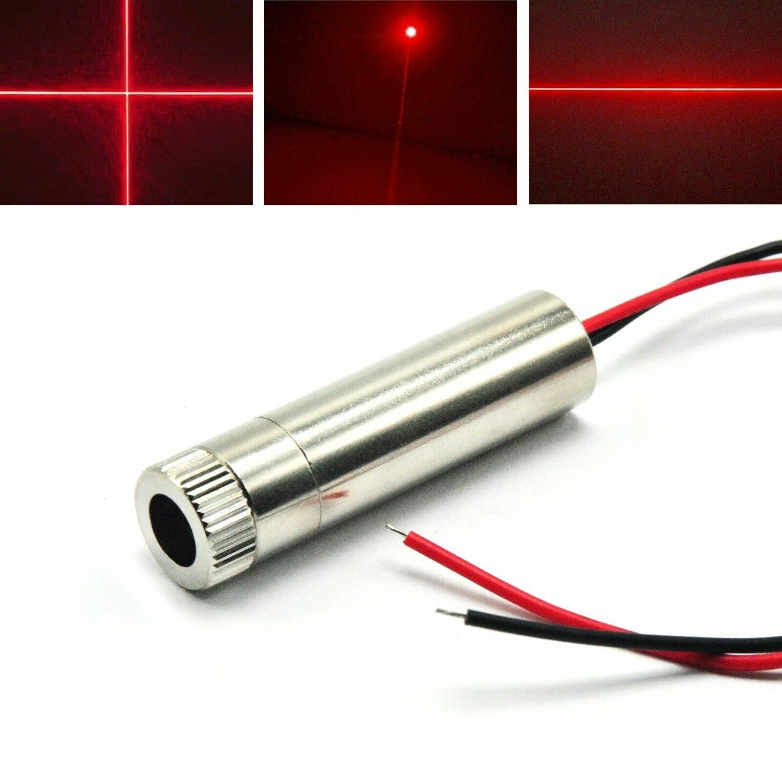 Red Dot Line Cross 650nm 100mW Focusable 3-5V Laser Diode Module 12x45mm