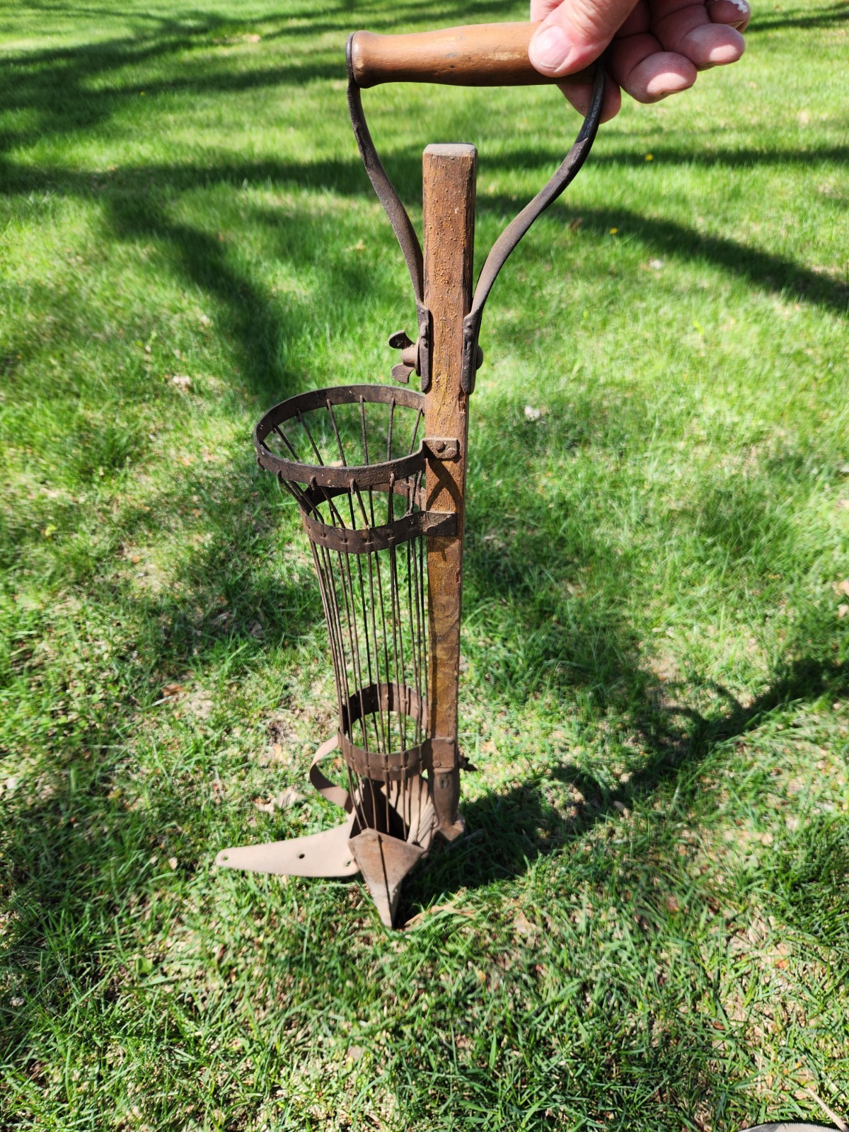 Antique Farm Hand Potato Planter 32"Tall x 12" wide