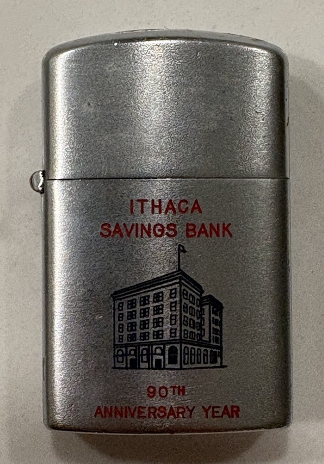 Vintage Ithaca Savings Bank Advertising Lighter Price Associates Springfield MA