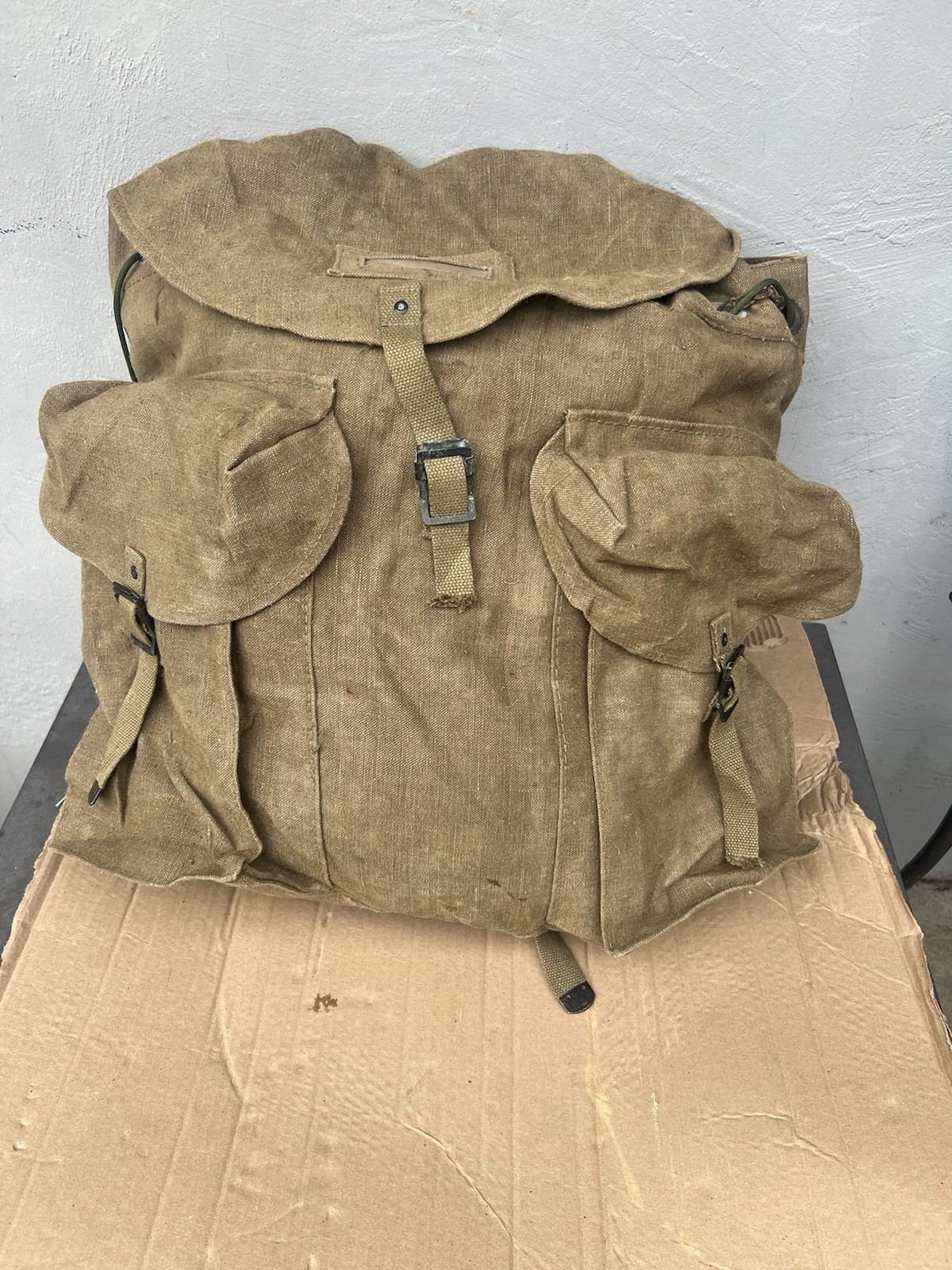 Vintage Military Backpack Camping Hiking Rucksack