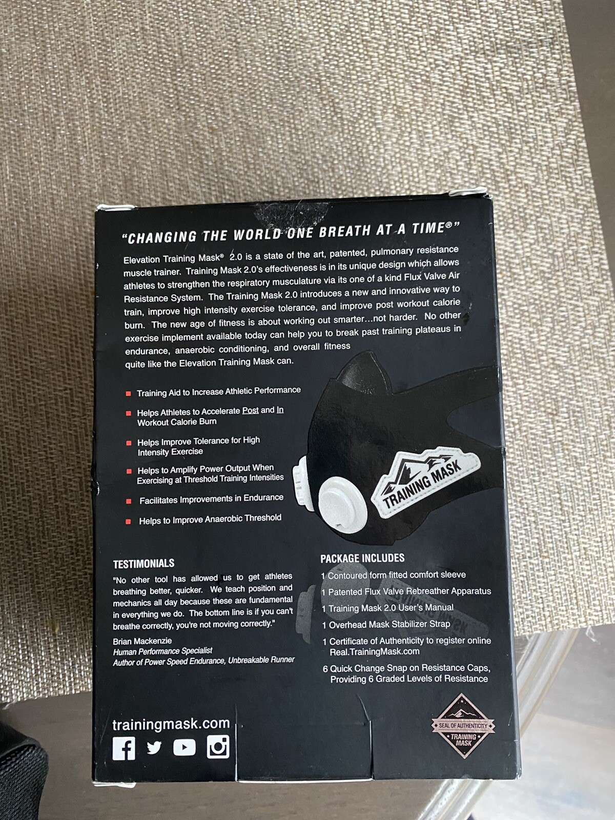 Elevation Training Mask 2.0 High Altitude Trainer SMALL Brand New