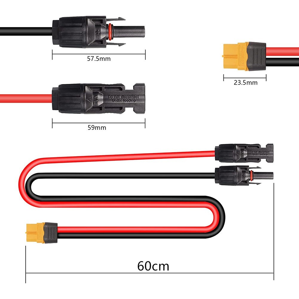1x Connecting Cable Solar Panel Connection Cable Charging Cable Solar Generator