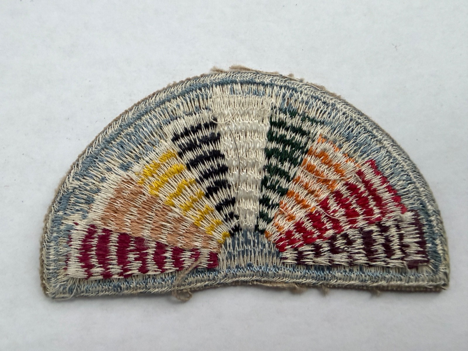 US Army Librarian/Hostesses Corn Row Weave Patch-Cut Edge-Snow Back-WWII