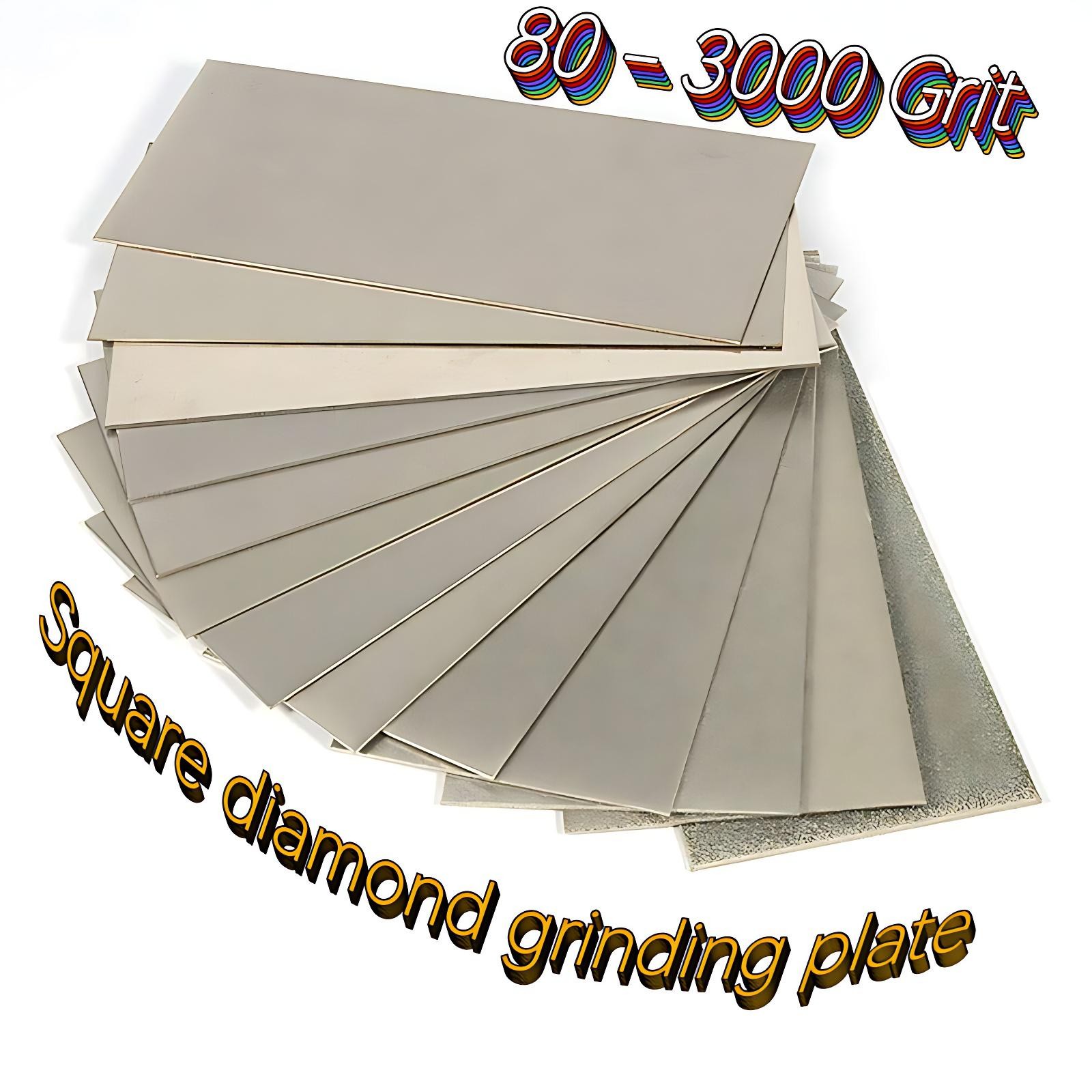 80-3000 Square Diamond Stone Knife Sharpening Plate Grit Whetstone Grinding Tool