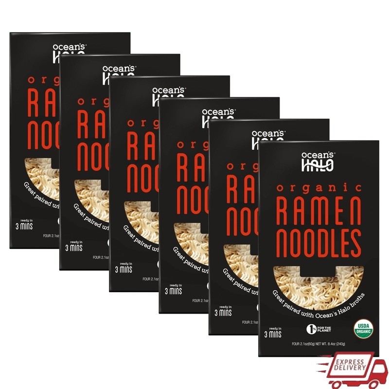 Organic Ramen Noodles Vegan Plant-Based Air-Dried 8.4oz Shelf-Stable Quick Meal