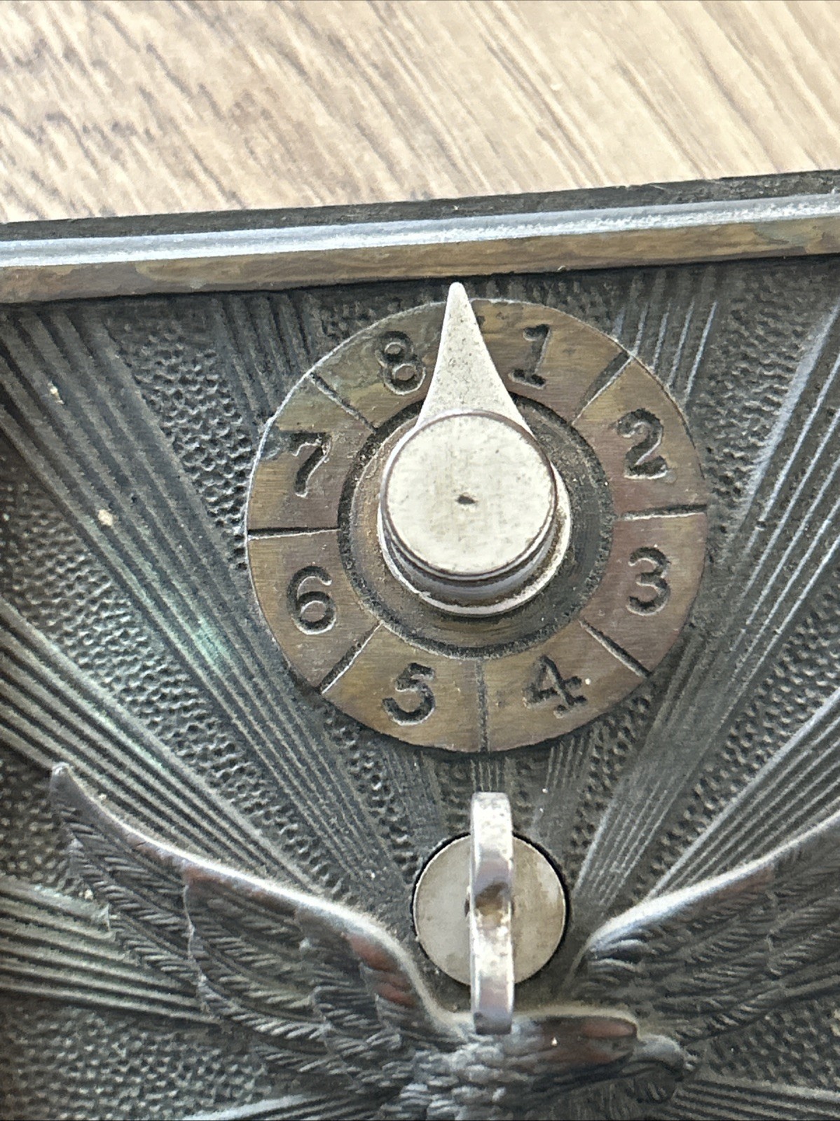 US postal mailbox front brass flying eagle 107