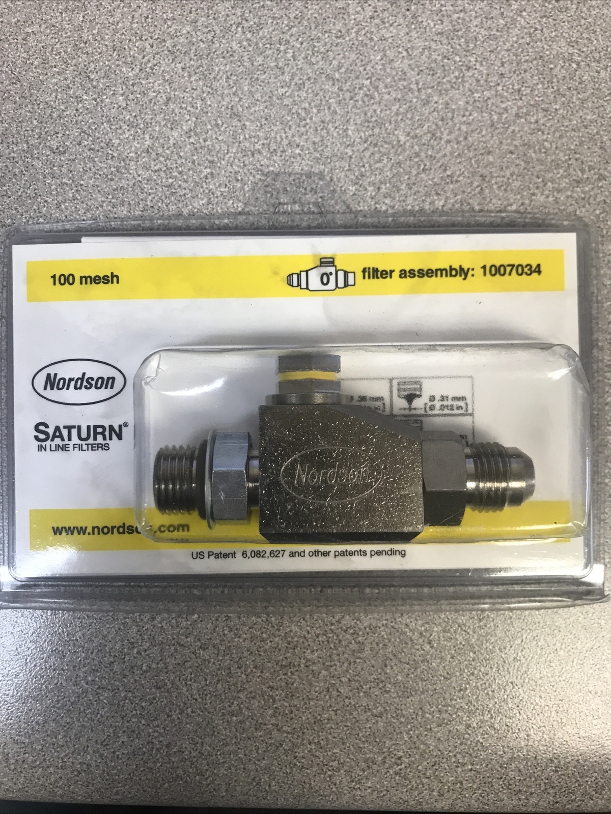Nordson Saturn 100 Mesh Straight In-line Filter 1007034