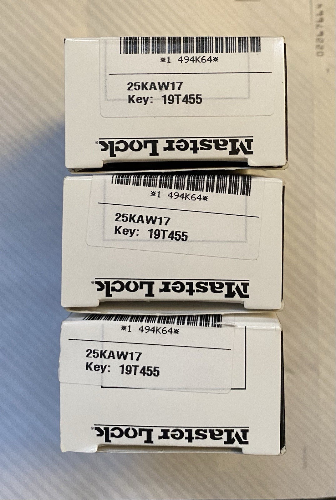 Master Lock 25 KA Commercial Padlocks Keyed Alike 19T455