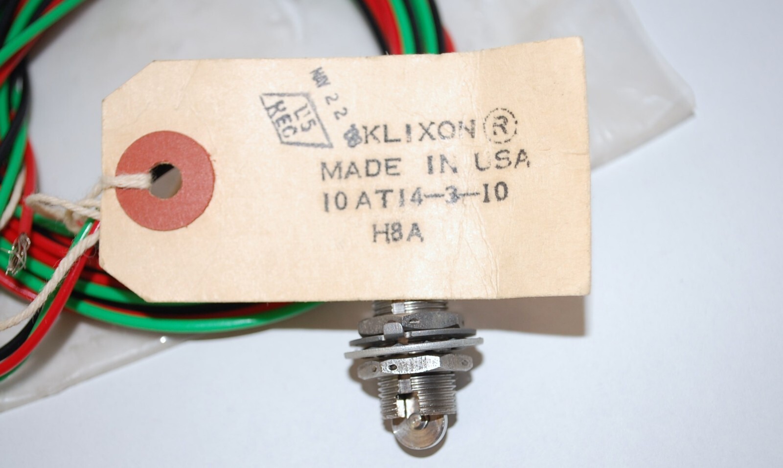 10AT14-3-10 Klixon Hermetic Switch - NOS- Aircraft Application
