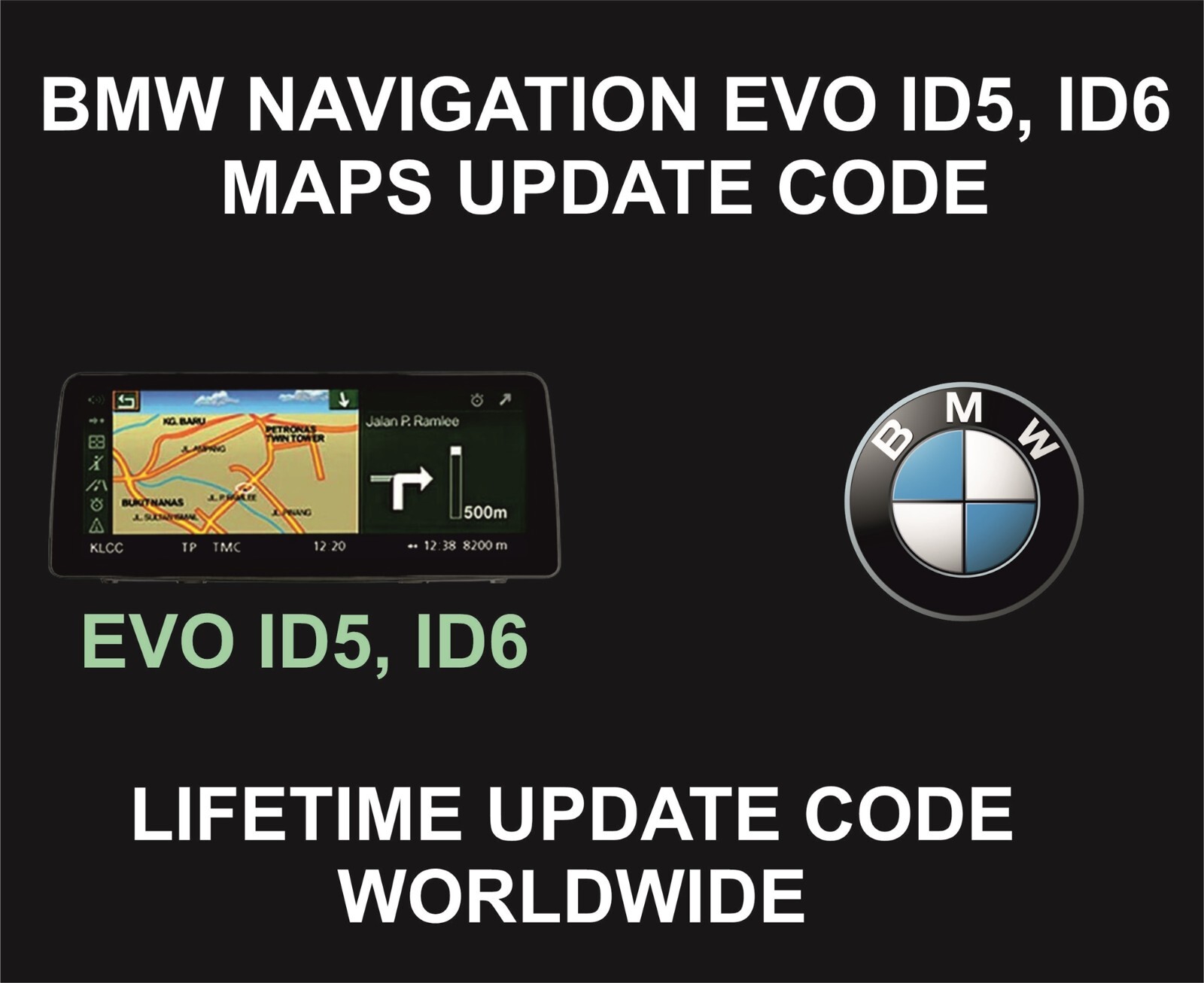 BMW Navigation Map Update, Version Evo ID 5, ID 6, Lifetime FSC Code