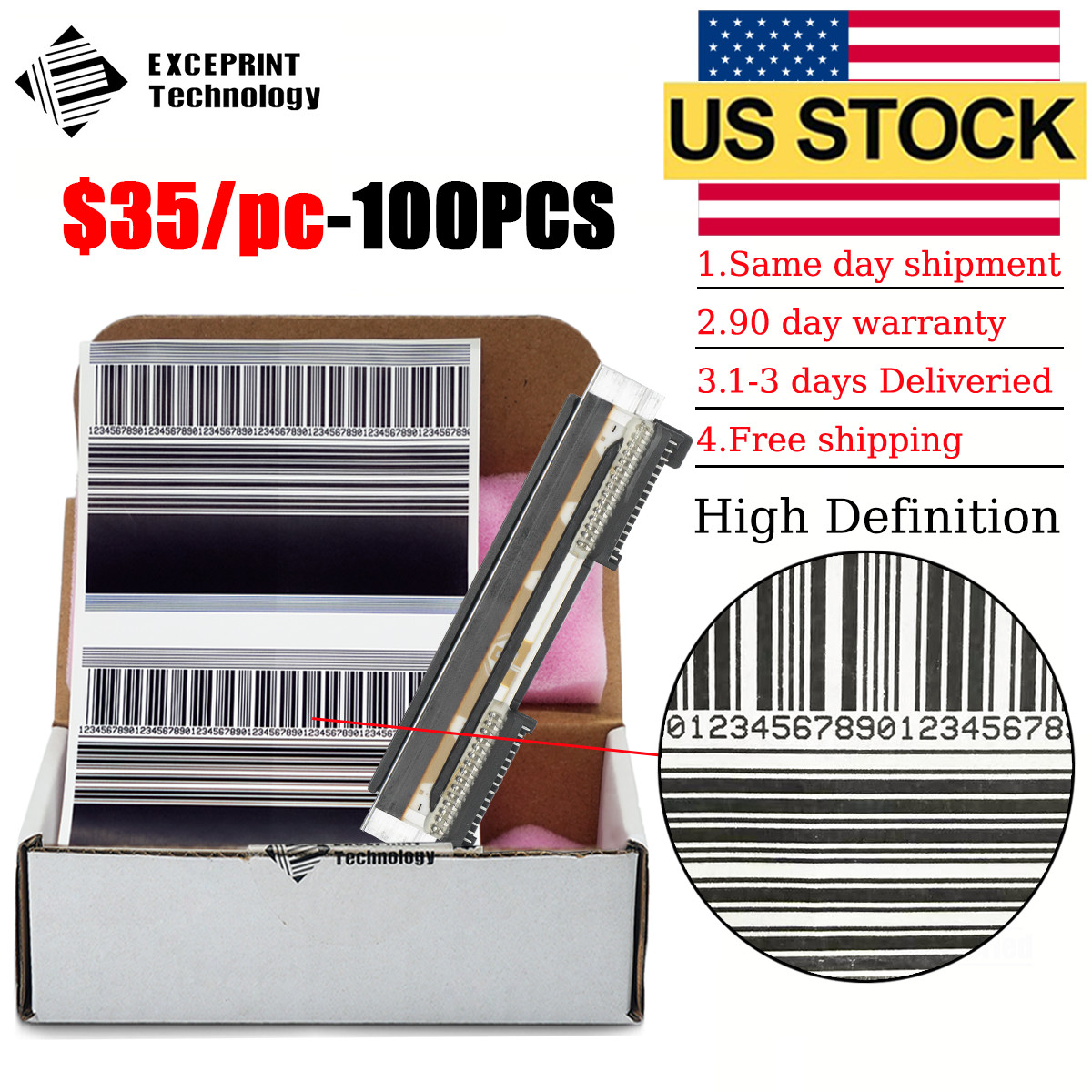 ✅ Printhead for Zebra ZD410 203dpi P1079903-010 - 1,5,10,50,100 Qty Option ✅